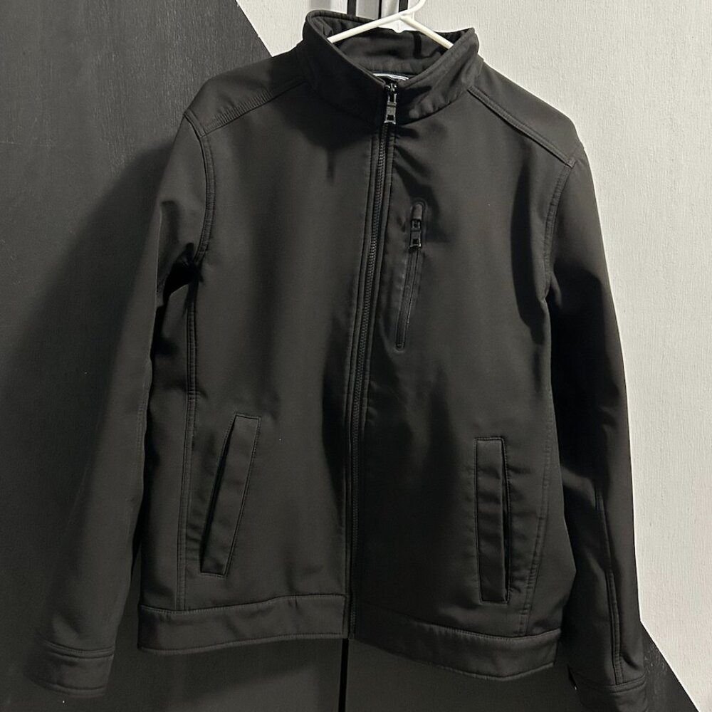 NAUTICA Men's Black Soft‎ Shell Water/Wind Resistant Jacket Size M